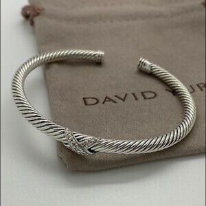 David Yurman Diamond X 4mm Station Bracelet